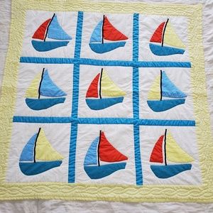 Baby sail boat quilt